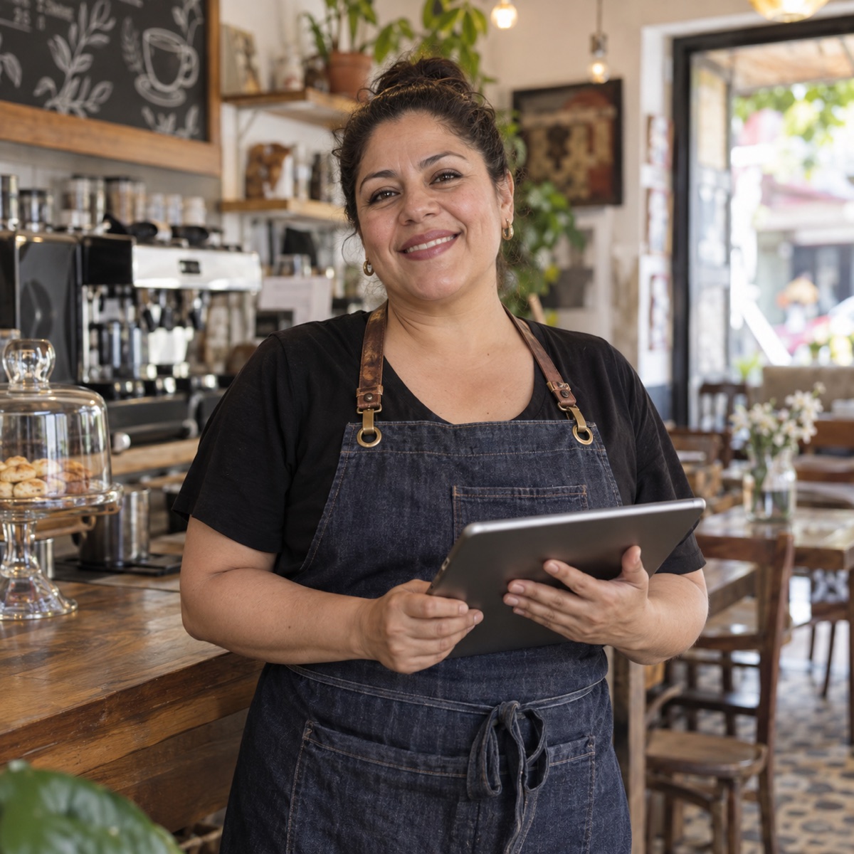 Emprendedora de cafetería